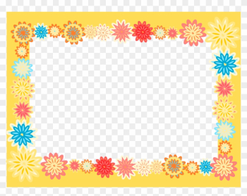 Flower Border Photo Ppt Backgrounds - Happy Birthday Flowery Frame