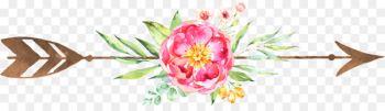 Flower bouquet Iron-on Floral design Bow and arrow - flower Flower bouquet Iron-on Floral design Bow and arrow - flower