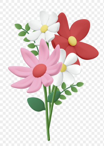 Flower bouquet png 3D sticker, | Free PNG - rawpixel Flower bouquet png 3D sticker, | Free PNG - rawpixel