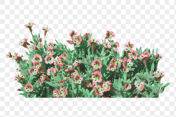 Flower bush png sticker, transparent | Free PNG - rawpixel