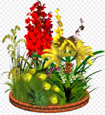 Flower Clip art - flower bed 