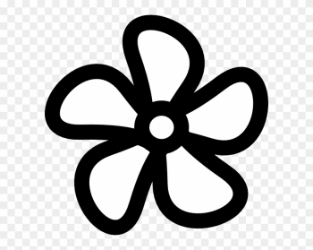 Flower Clip Art - Flower Clipart Black And White Outline