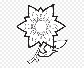 Flower Clip Art Free Black And White - Clip Art Black And White Of A Flower Flower Clip Art Free Black And White - Clip Art Black And White Of A Flower