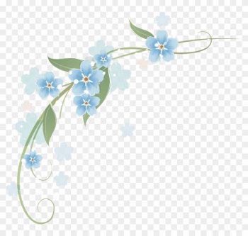 Flower Clipartwatercolor - Enchanted Flowers Border Png