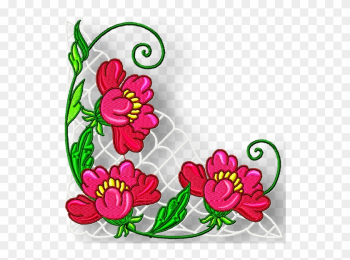 Flower Corners Borders And More - Corner Border Flower Design