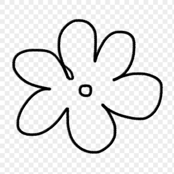 Flower doodle png sticker, simple | Free PNG - rawpixel