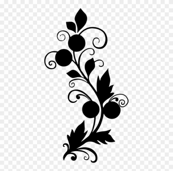 Flower Drawing Black And White Floral Design - Clipart Black And White Floral Design