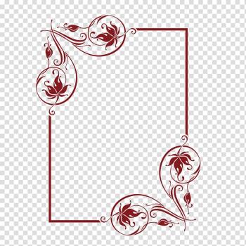 Flower Euclidean , red diagonal large flower European vertical frame transparent background PNG clipart