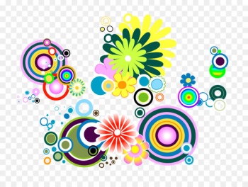Flower Euclidean vector Clip art - Colored circles pattern Flower Euclidean vector Clip art - Colored circles pattern