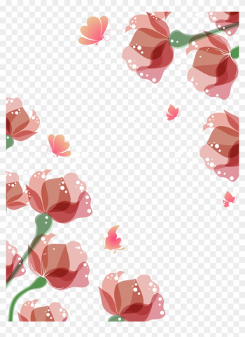 Flower Euclidean Vector - Watercolor Flowers Border Flower Euclidean Vector - Watercolor Flowers Border