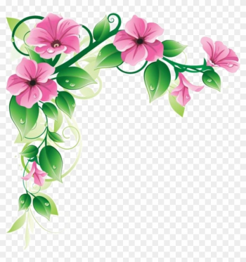 Flower Floral Design Clip Art - Corner Flower Designs Png