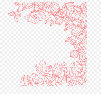 Flower Floral design Pattern - Vector Simple floral decorative pattern 