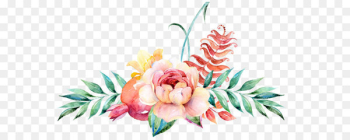Flower Floral design Watercolor painting Illustration - Watercolor floral decoration 