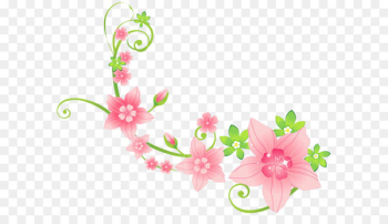 Flower Floristry Clip art - Pink Floral Decoration PNG Clip-Art Image 