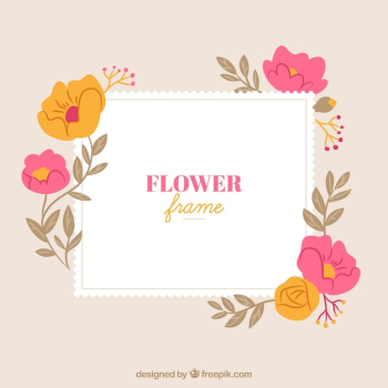 Flower frame background Flower frame background