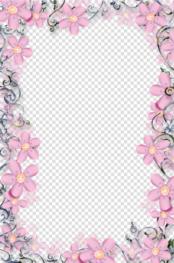 Flower frame, Floral frame template , pink flower arrangement transparent background PNG clipart