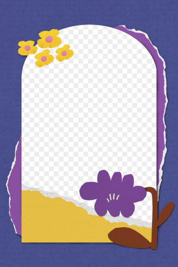 Flower frame png background, colorful | Free PNG - rawpixel