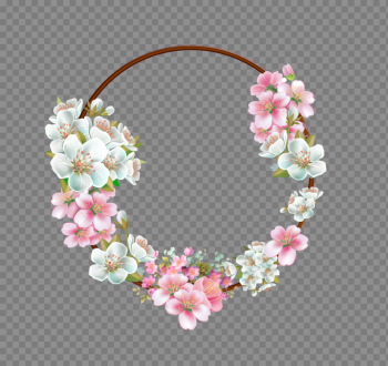 Flower Frame PNG High-Quality Image