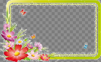 Flower Frame PNG Image With Transparent Background Vector, Clipart ...