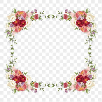 Flower frame png sticker illustration, | Free PNG - rawpixel