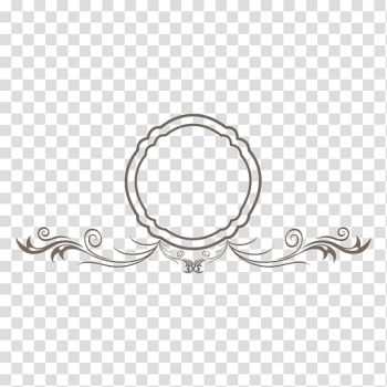 Flower Frames, circular border transparent background PNG clipart