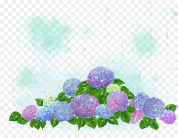 Flower French hydrangea Wallpaper - Colored hydrangea glow under 