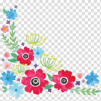 Flower Garland Watercolor painting , flower transparent background PNG clipart