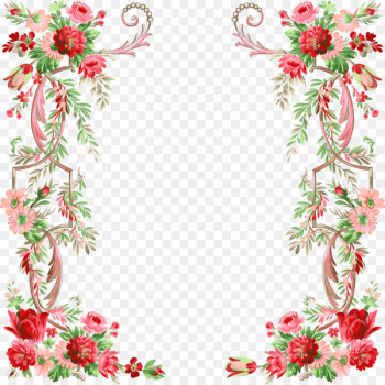 Flower Graphic design - Floral border design Flower Graphic design - Floral border design