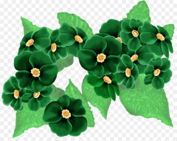 Flower Green - Painted green flowers Flower Green - Painted green flowers