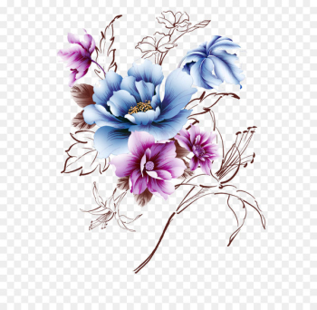 Flower - Hand-painted flower decoration Flower - Hand-painted flower decoration