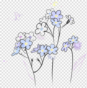 Flower Illustration, Lilac transparent background PNG clipart