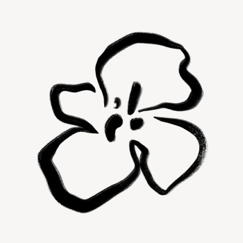 Flower ink brush, aesthetic line | Free Photo - rawpixel