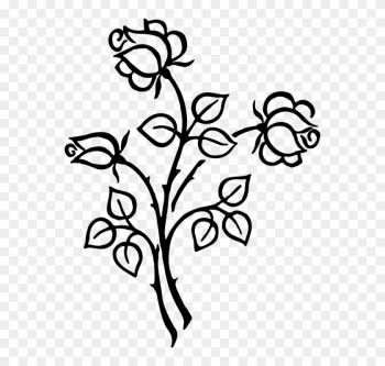 Flower Line Art 5, - Roses Line Art Flower Line Art 5, - Roses Line Art
