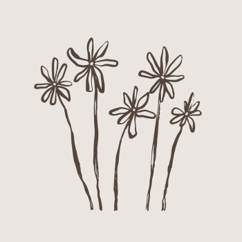 Flower line art, Chinese brush | Free Photo - rawpixel