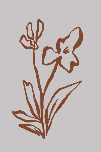 Flower line art, Chinese brush | Free Photo - rawpixel