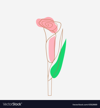 flower line art template design