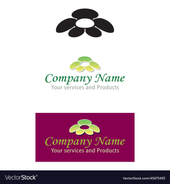 flower logo template set flower logo template set