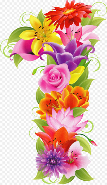 Flower Number Clip art - floral number Flower Number Clip art - floral number