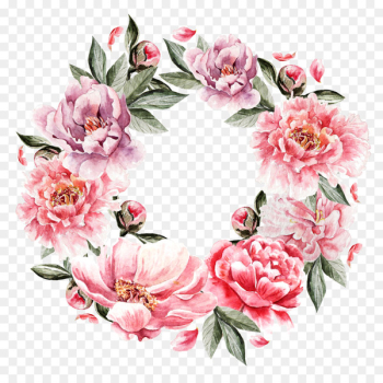 Flower Painting Wreath - Hand-painted flowers flower cluster Flower Painting Wreath - Hand-painted flowers flower cluster