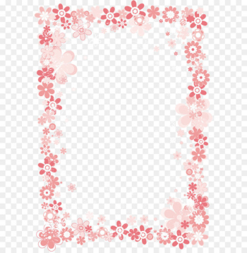 Flower Paper Pink Clip art - Pink Floral Border Flower Paper Pink Clip art - Pink Floral Border