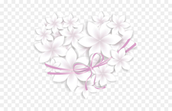 Flower Papercutting 3D computer graphics - Ribbon stereo flower 