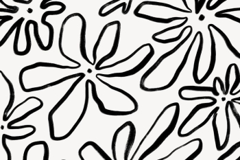 Flower pattern background, black and | Free Photo - rawpixel