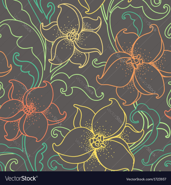 Flower pattern vector image Flower pattern vector image