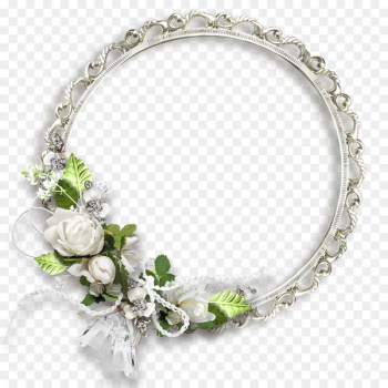 Flower Picture frame Clip art - Floral Round Frame PNG Transparent Picture 