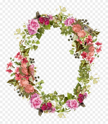 Flower Picture Frames Clip Art - Border Flower Vintage Png