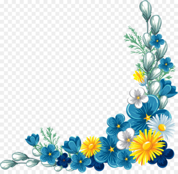 Flower Picture Frames Clip art - corner flower 