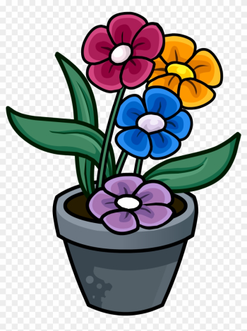 Flower Pot - Png - Flower Pot Drawing In Colour