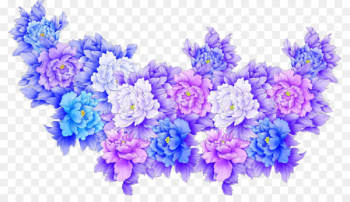 Flower Purple Blue Clip art - Flower cluster 