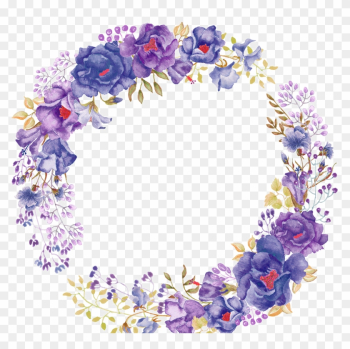 Flower Purple Watercolor Painting Wreath Clip Art - Purple Flower Wreath Clipart Flower Purple Watercolor Painting Wreath Clip Art - Purple Flower Wreath Clipart