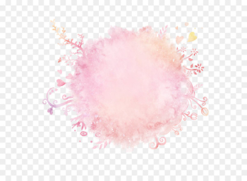 Flower Rendering Drawing - Circle background Flower Rendering Drawing - Circle background